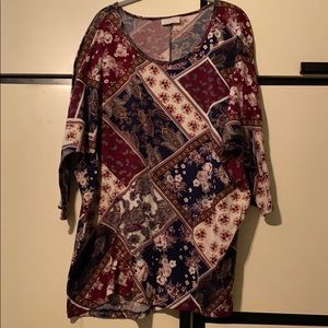 Paisley & Patchwork Print Sweater